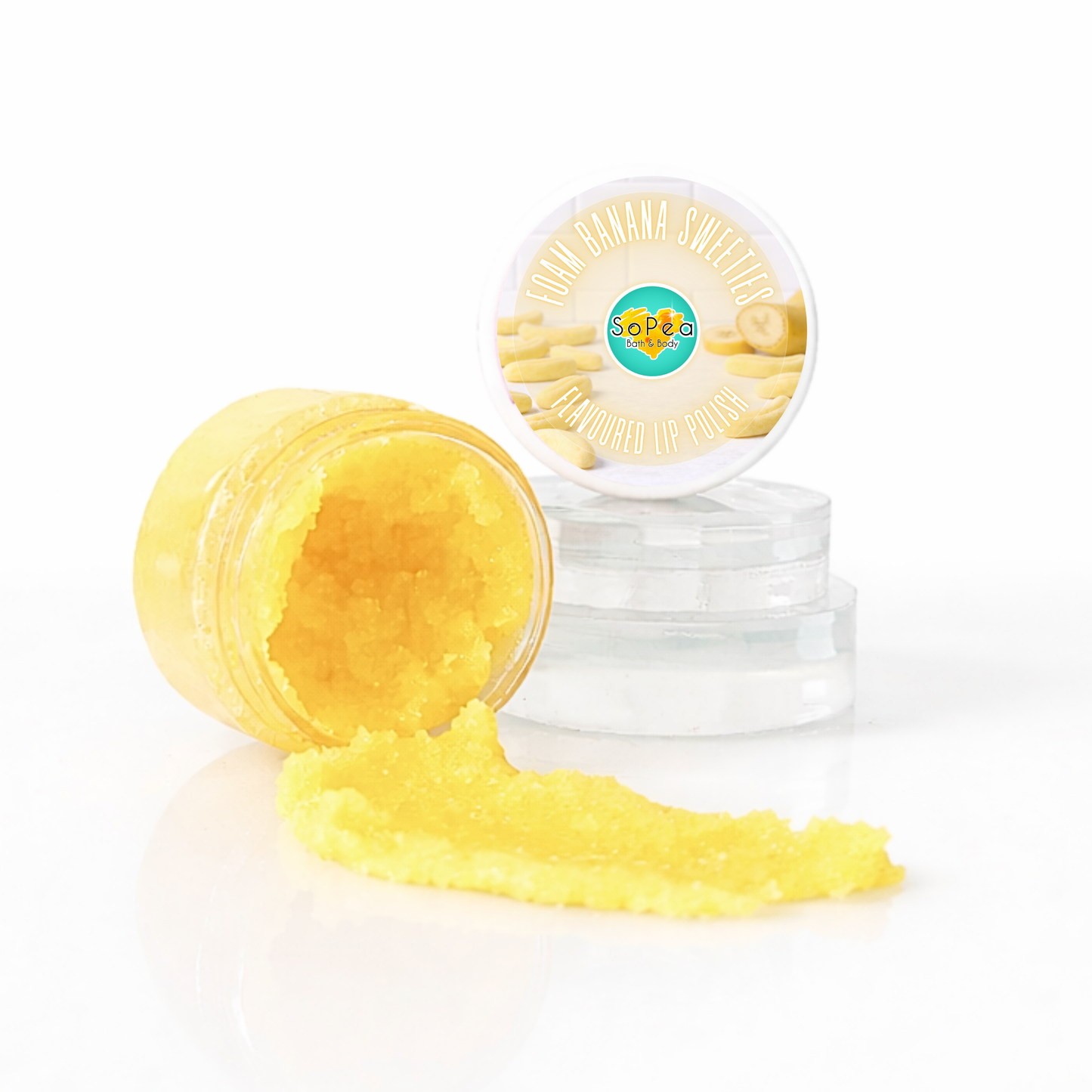 Foam Banana Sweets Flavoured Lip Polish | Exfoliating Sugar Lip Scrub