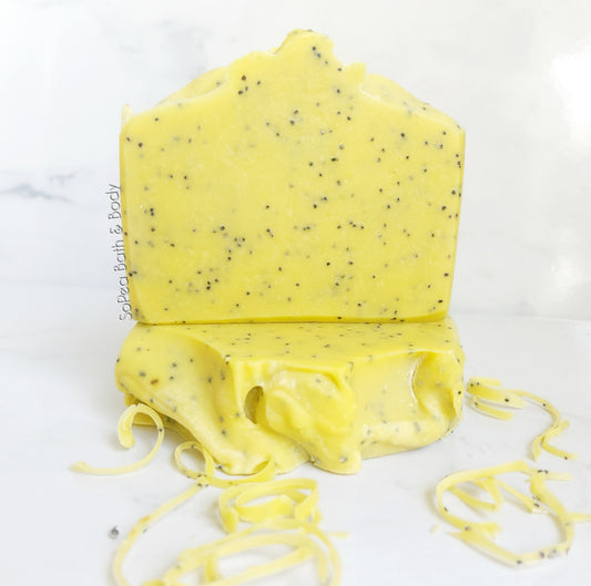 PRE ORDER ONLY Lemon & Poppy Seed Handmade Artisan Bar Soap