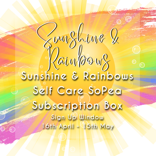 Sunshine & Rainbows | June | SoPea Discovery Bath & Body Subscription Box