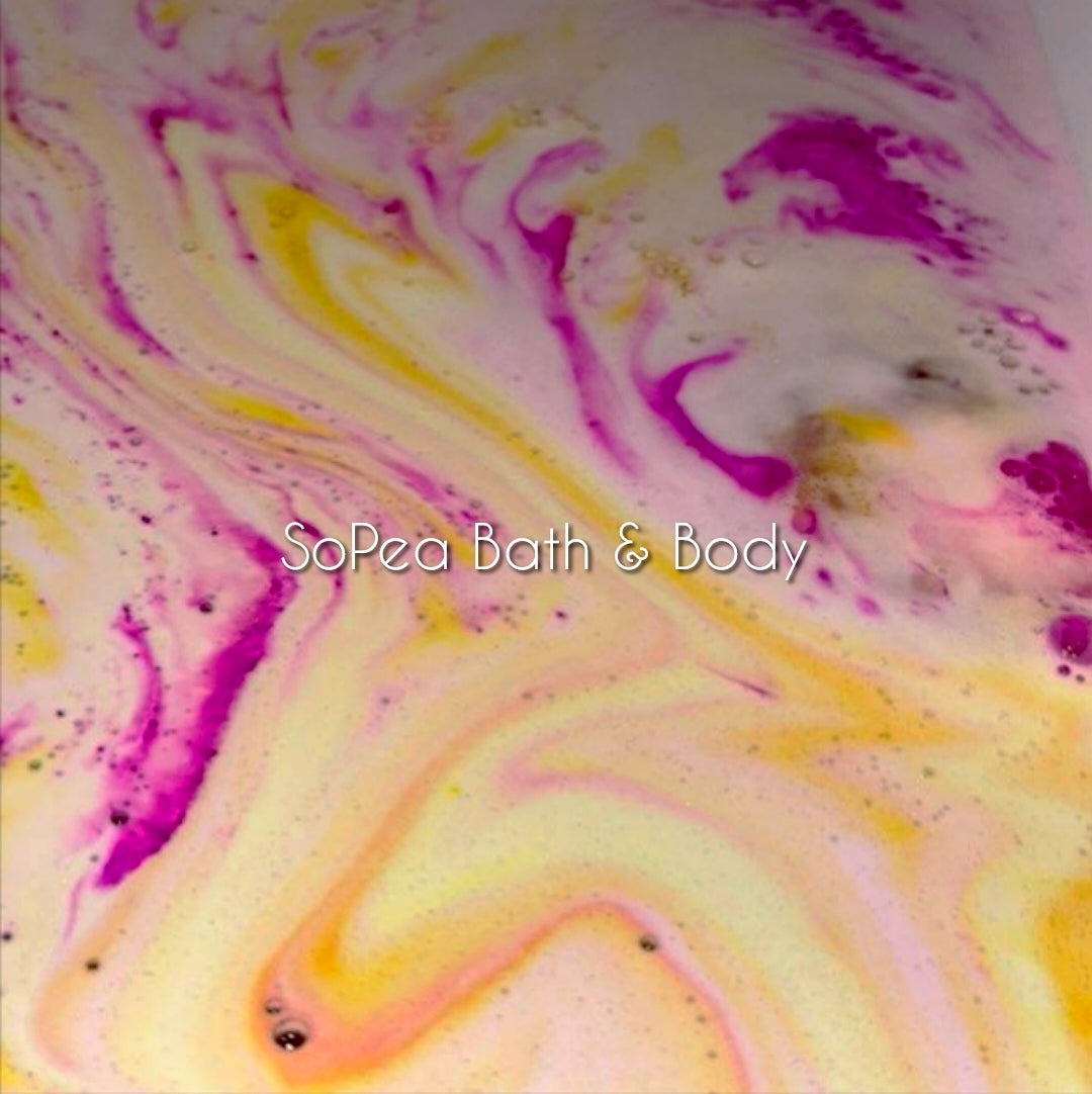 PRE ORDER | EXCLUSIVE LIMITED EDITION SoPea & Resin Jules Rhubarb & Custard Bath Bomb