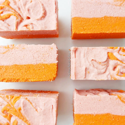 Pink Grapefruit & Red Mandarin Himalayan Salt Spa Bar | Handmade Artisan Bar Soap
