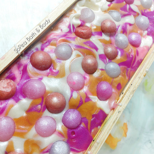 PRE-ORDER | Champagne Bubbles | Raspberry Prosecco Scented | Handmade Bar Soap