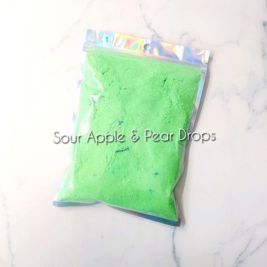 Yummy Bath Dust | Sour Apple & Pear Drops Scented | Bath Bomb Bath Dust