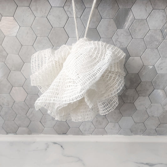 Natural shower scrunchie