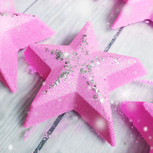 Sparkly Star | Snow Queen, Bubblegum, Pear Drops & Candy Floss Scented | Bath Bomb