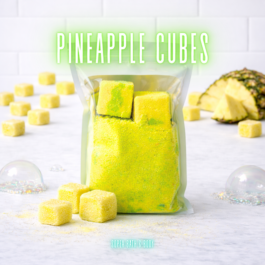 Pineapple Cubes | Bath Dust & Bath Bombs