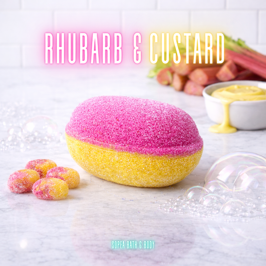 The SoPea & Resin Jules Collab | Rhubarb & Custard | Bubble Bar