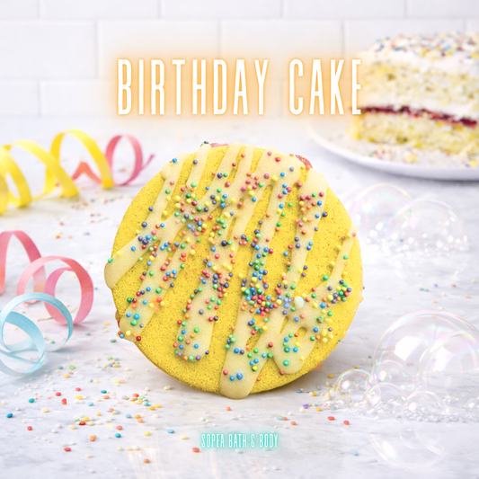 Birthday Cake | Cocoa & Shea Butter Drizzle | Bath Bomb