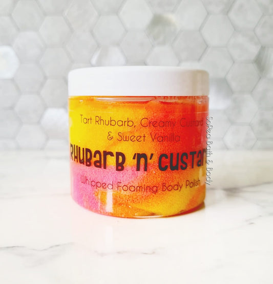 PRE ORDER | EXCLUSIVE LIMITED EDITION SoPea & Resin Jules Rhubarb & Custard | Whipped Foaming Sugar Body Polish