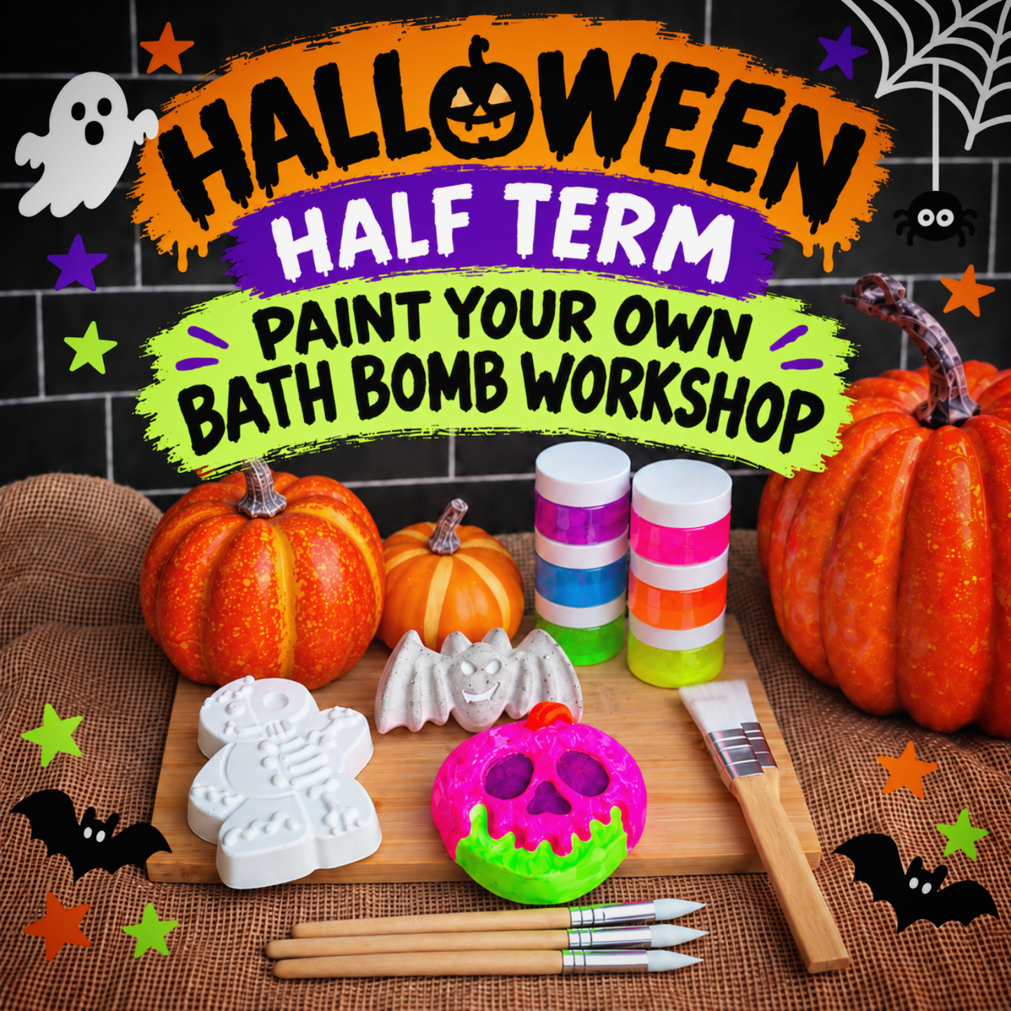 Paint Your Own Bath Bombs Workshop | Spooky Halloween Half Term Special | October
